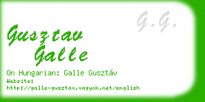 gusztav galle business card